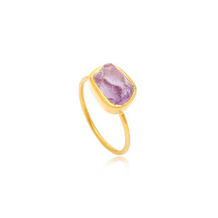 18kt Gold Uncut Metamorphic Ring