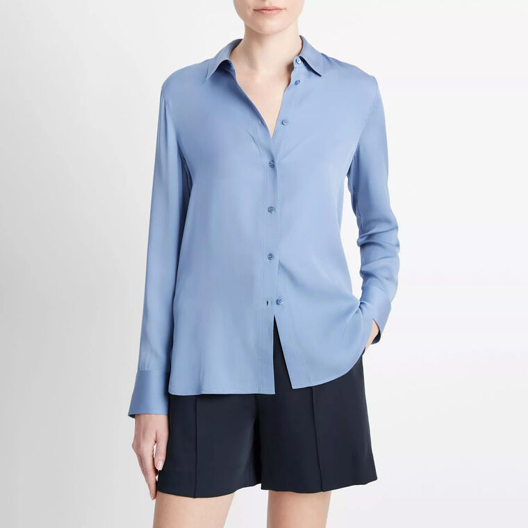 Stretch-Silk Slim-Fit Shirt image number null