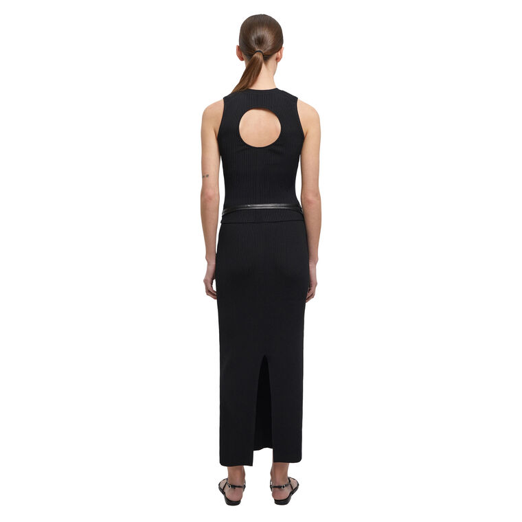 June Cut-Out Back Ribbed Knit Tank Top image number null