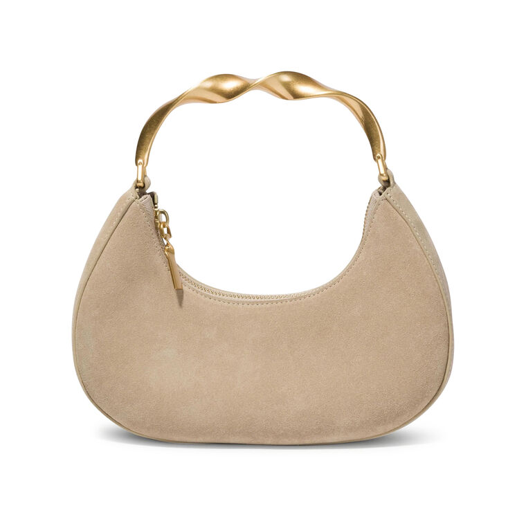 Nixi Suede Twist Handle Bag image number null