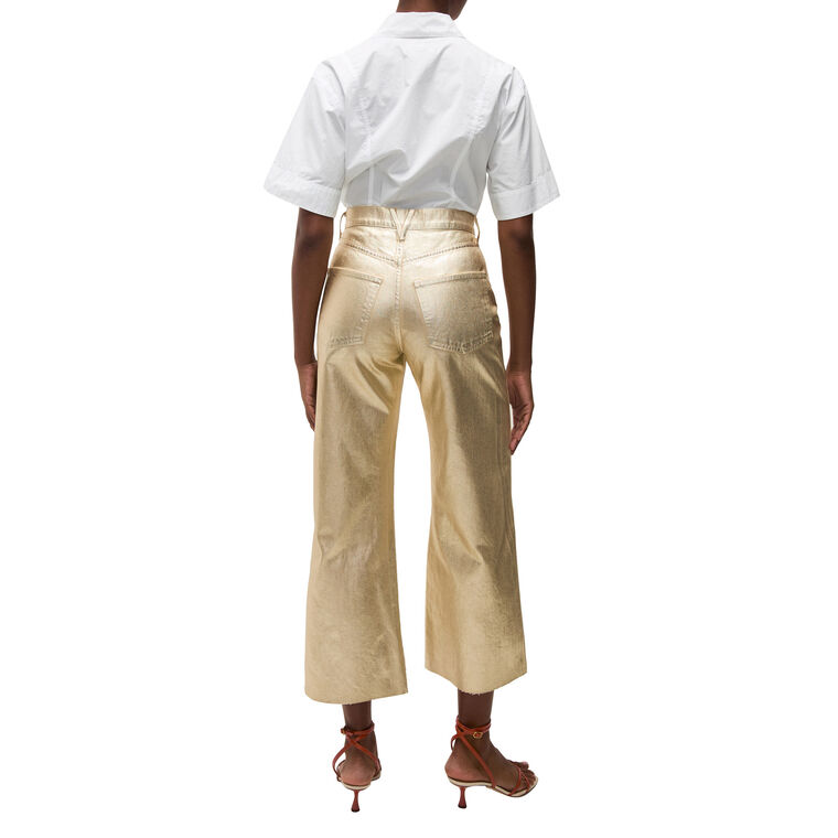 Taylor Cropped High Rise Wide-Leg Jean image number null