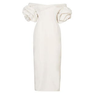 Tess Off-The-Shoulder Puff Sleeve Midi Dress