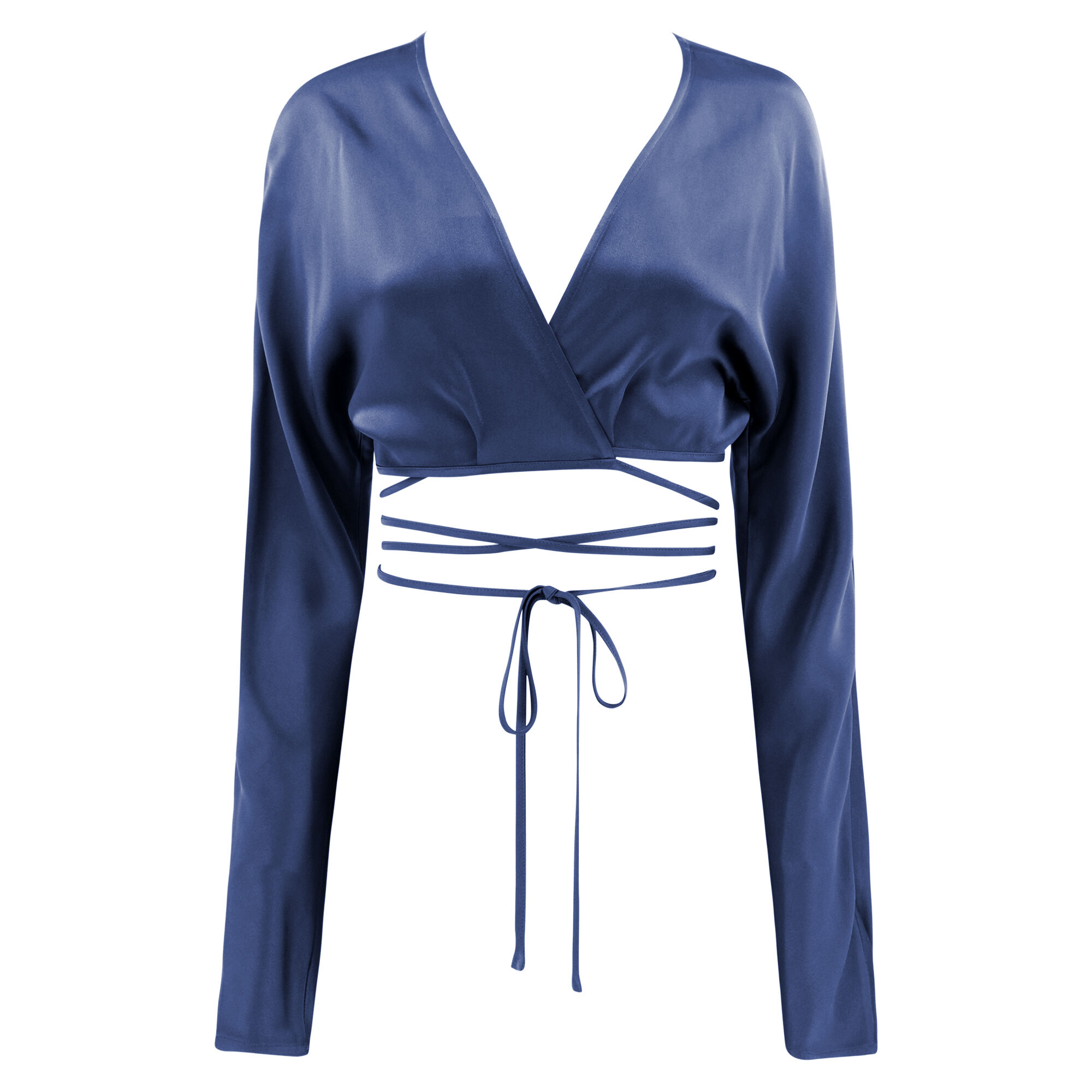 Satin tie waist top online