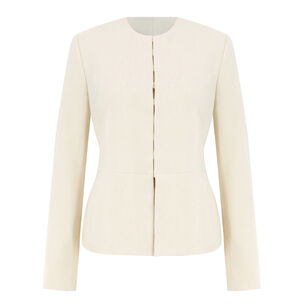 Tilda Collarless Peplum Jacket