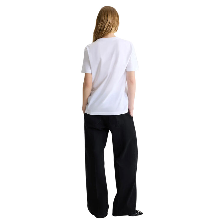 Short Sleeve Organic Cotton Bow Detail T-Shirt image number null