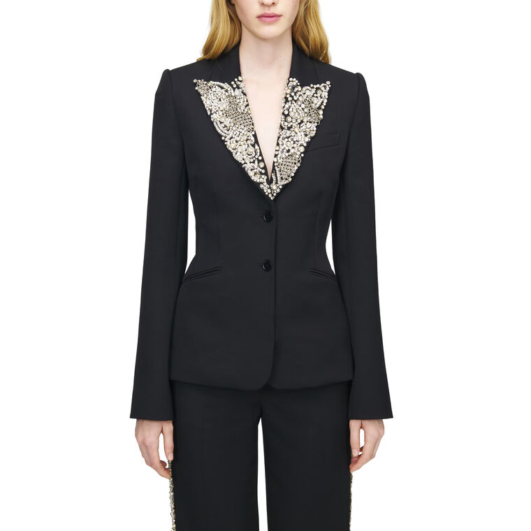 Chain Mail Embroidery Single-Breasted Jacket image number null