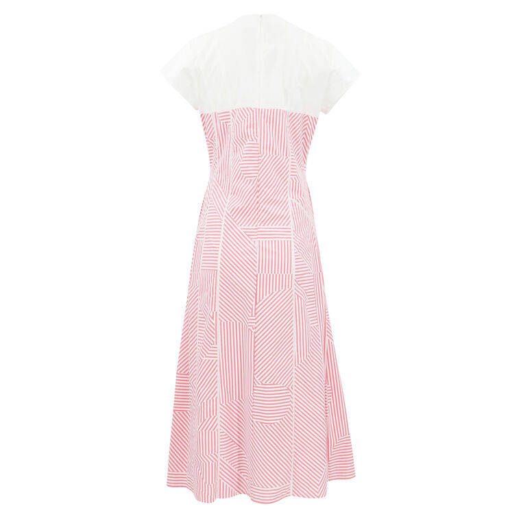 Stripes On Me A-Line Cotton Midi Dress image number null