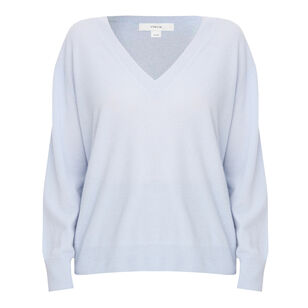 Cashmere-Silk Blend Deep V-Neck Sweater
