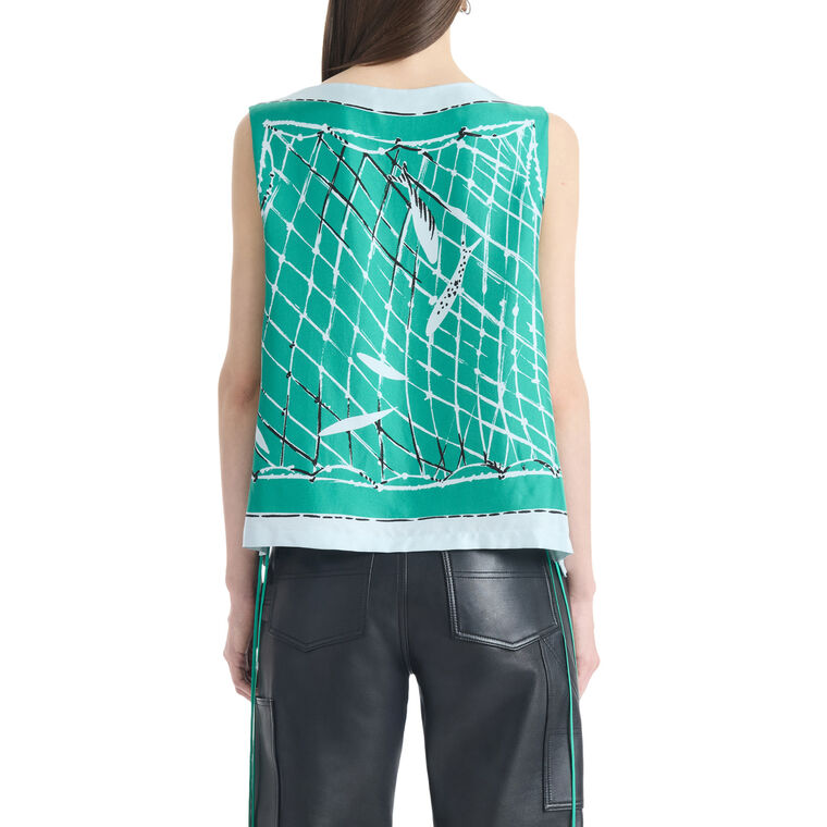 Siggi Sleeveless Silk Top image number null