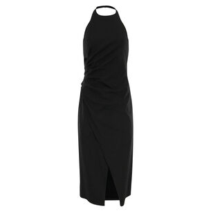 Sylvie Linen Midi Halter Dress