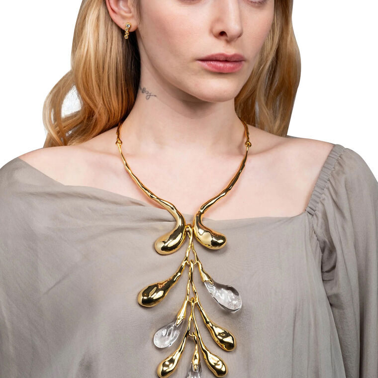 Liquid Lucite Sapling Collar Necklace image number null