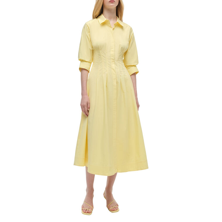 Jazz Cotton Pintuck Midi Dress image number null