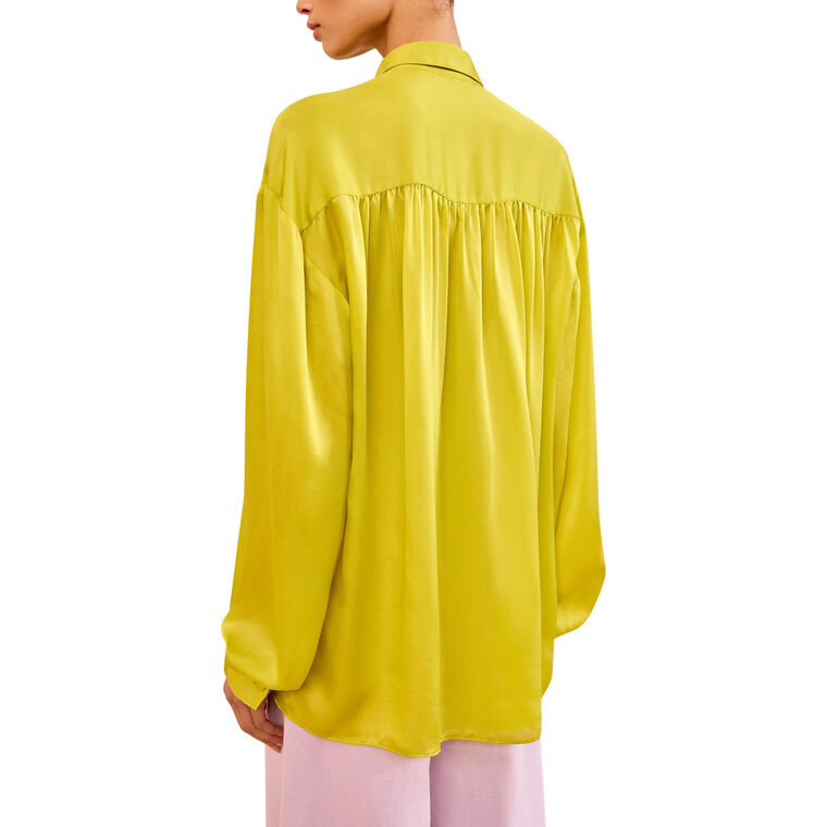 Gesture Long Sleeve Silk Ruffle Blouse image number null