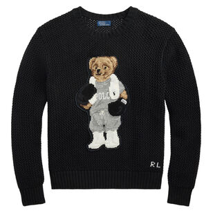 Polo Bear Cotton Crewneck Sweater