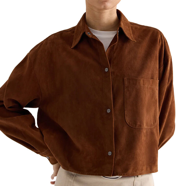 Little Big Joe Shirt In Featherweight Suede image number null