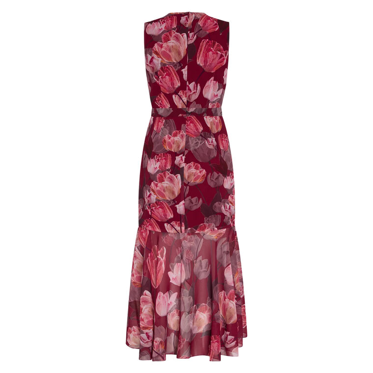 Nanci Sleeveless V-Neck Printed Midi Dress image number null
