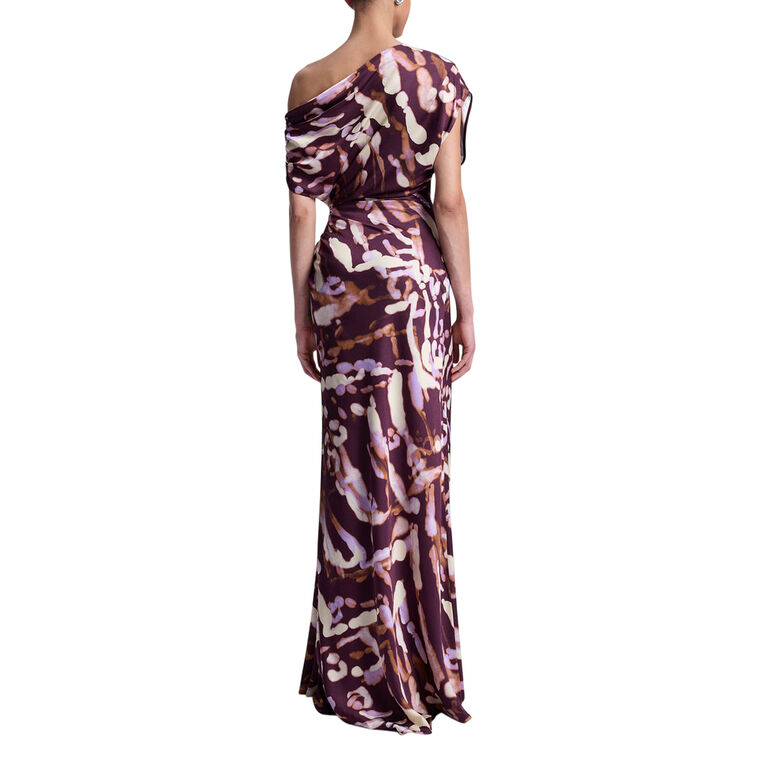 Poppy Short Sleeve Draped Shoulder Gown image number null