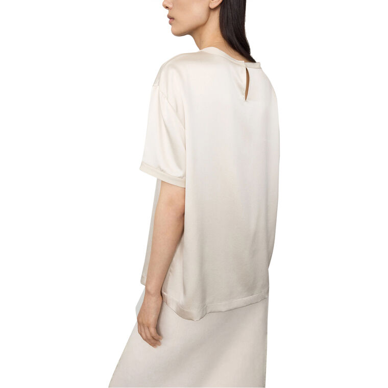 Round Neck Silk T-Shirt image number null