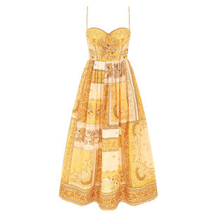 Lucky Sleeveless Corset Midi Dress