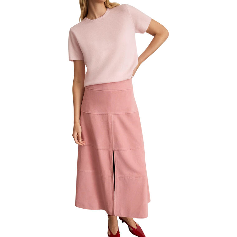 Hudson Suede Midi Skirt image number null
