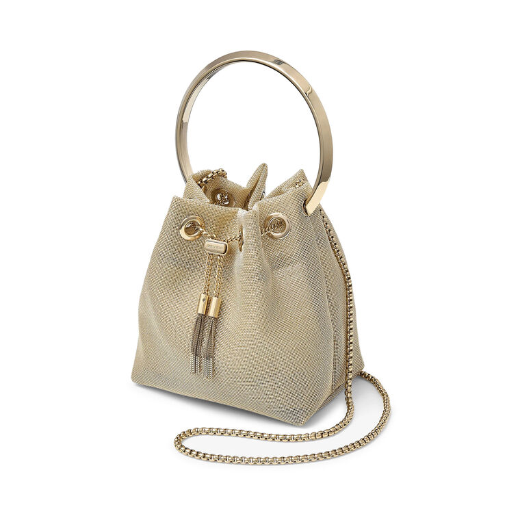 Bon Bon Metallic Mesh Bucket Bag image number null