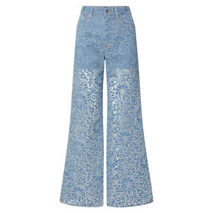 Taylor Burnout Wide-Leg Jean
