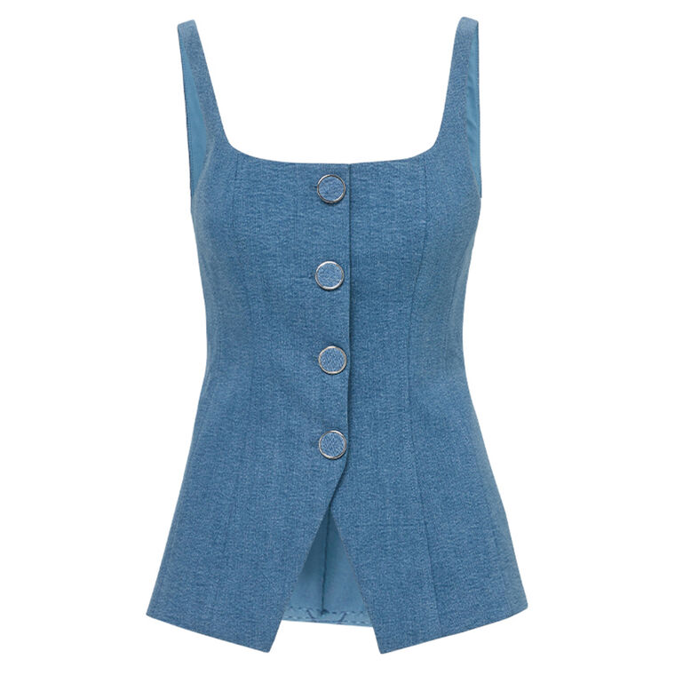 Liana Button-Up Vest Top image number null