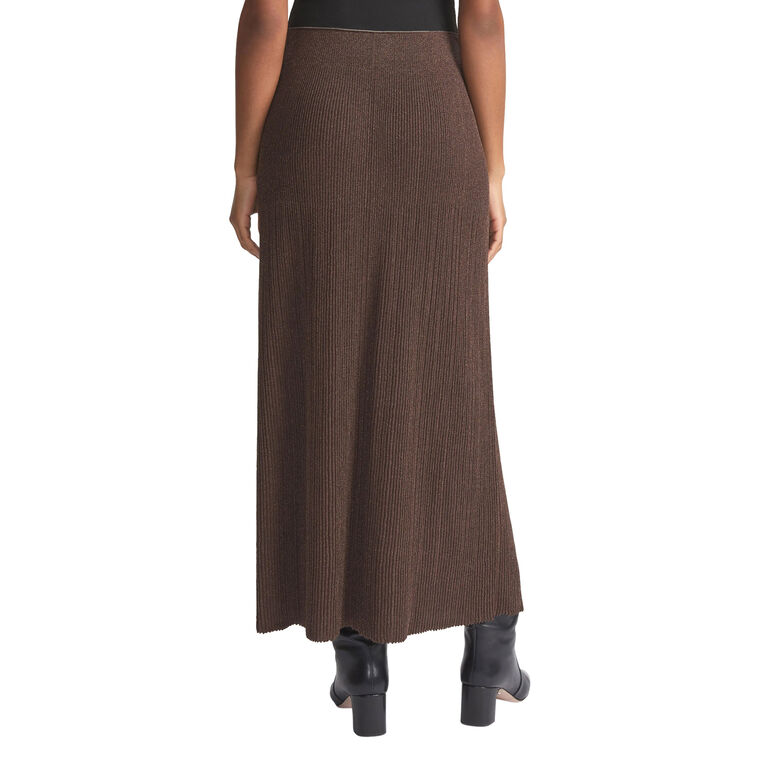 Finespun Voile Sunburst Ribbed Pull On Skirt image number null