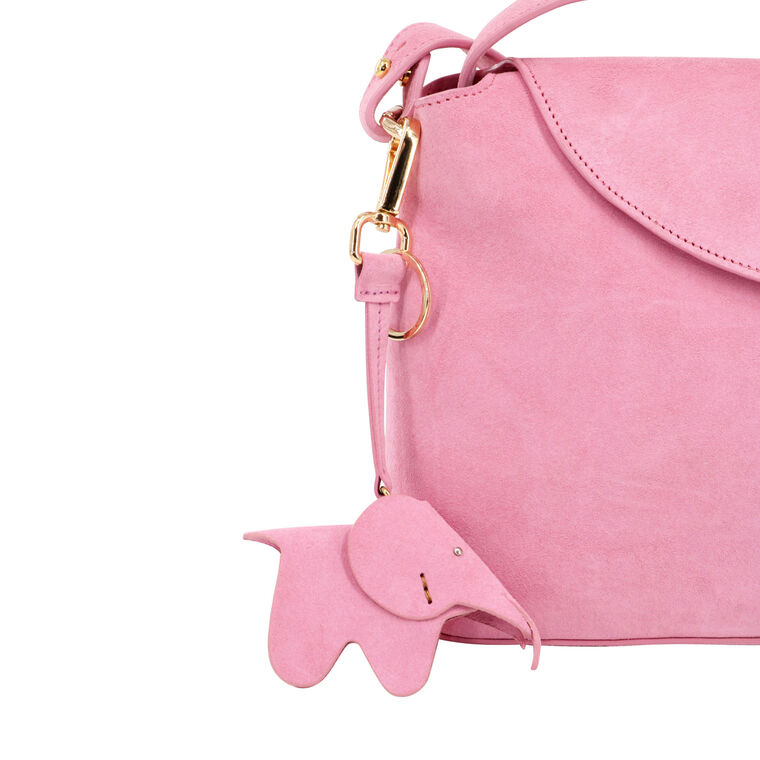 Ani Suede Satchel With Charm image number null