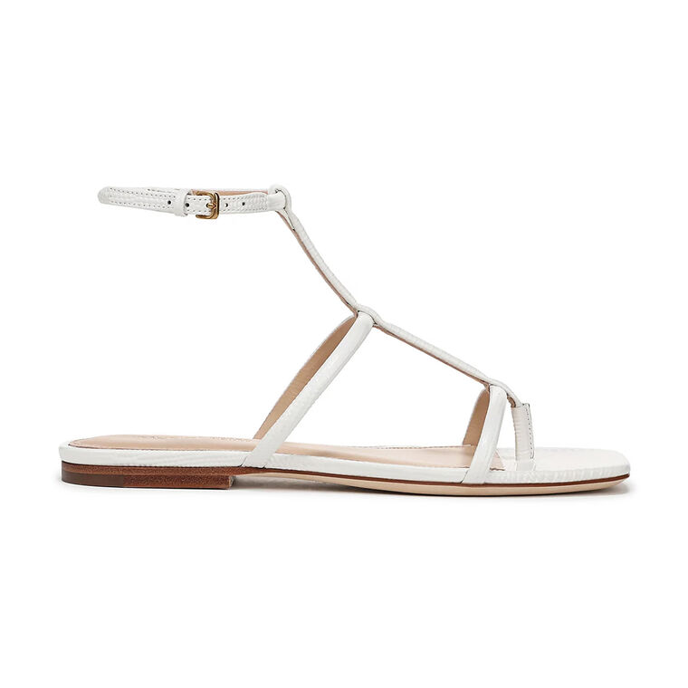 Marbella Lizard-Embossed Sandal image number null