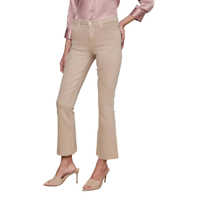 Kendra High Rise Crop Flare Jean image number null