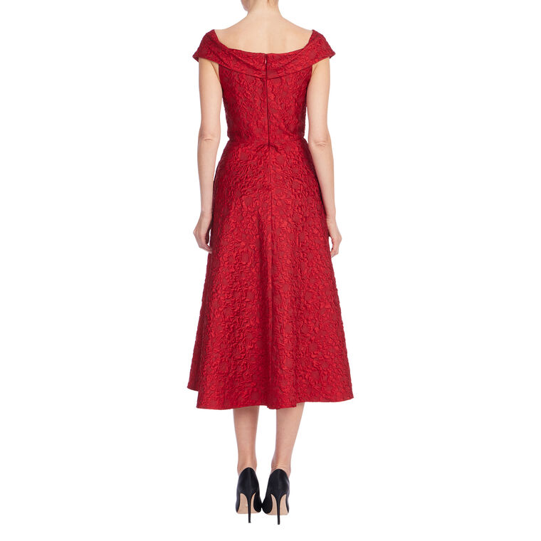 Off The Shoulder Jacquard Dress image number null