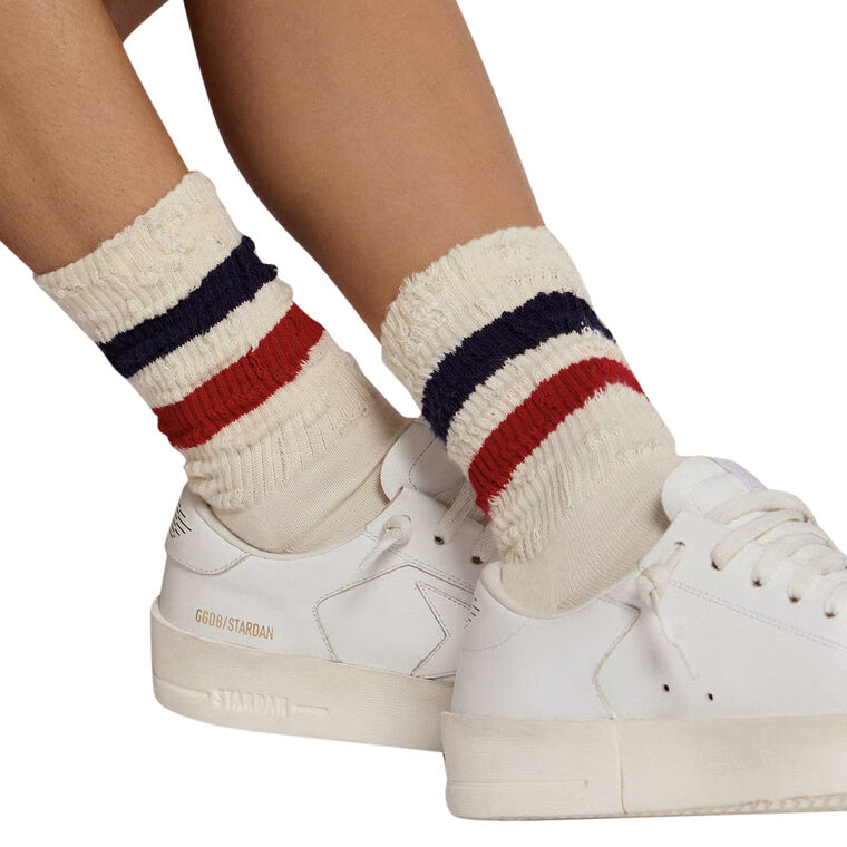 Vintage Socks With Two-Tone Stripe image number null