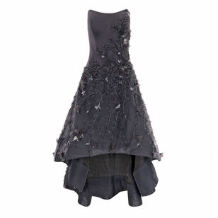 High-Low Strapless Embellished Dress