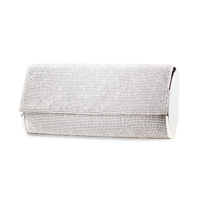 Kate Rhinestone Mesh Clutch image number null