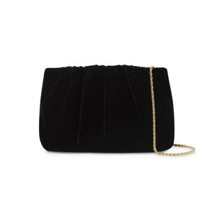 Serena Gathered Velvet Clutch