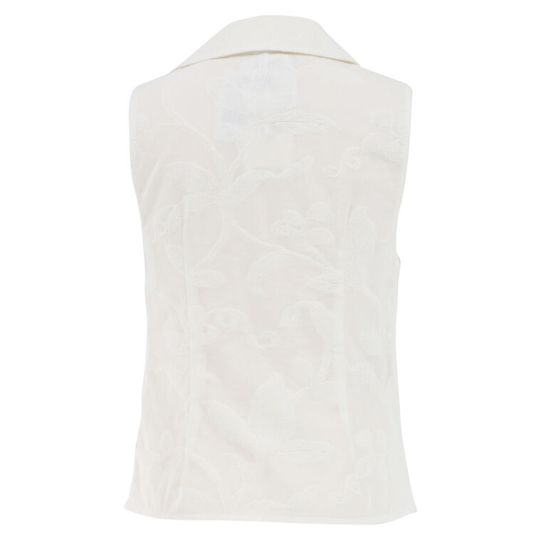 Arabella Sleeveless Tie-Detail Jacquard Top image number null