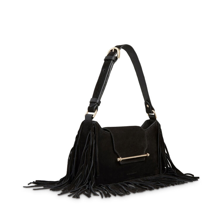 Multrees Omni Zipped Suede Shoulder Bag With Fringe image number null