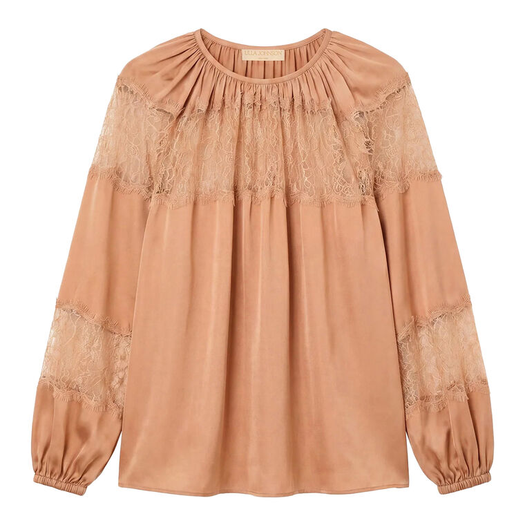 Bess Long Sleeve Silk Blouse image number null
