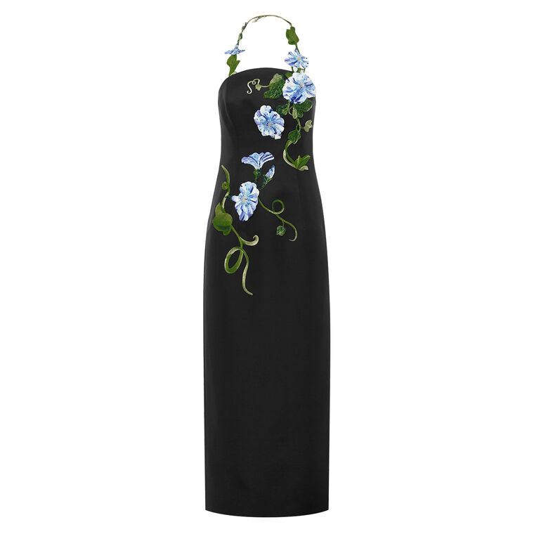 Ava Bustier Maxi Dress With Detachable Vine Halterneck Strap image number null