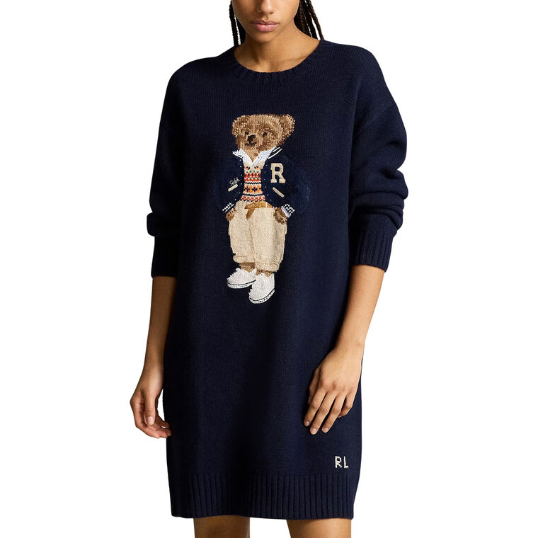 Polo Bear Crewneck Sweater Dress image number null