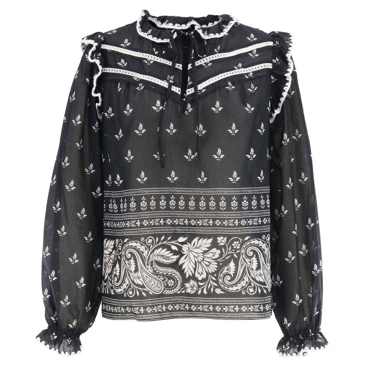 Cleo Long Sleeve Wildflower Blouse image number null