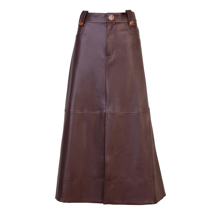 Hudie Vegan Leather Skirt image number null