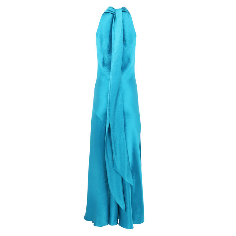 Hammered Satin Gown image number null