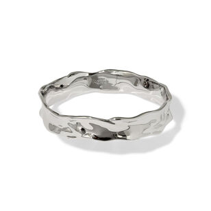 Brut Silver Strap Bangle Bracelet