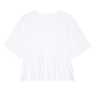 The Oversized Ruffle Peplum Tee