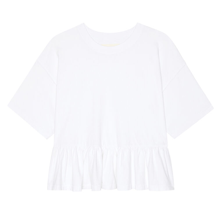 The Oversized Ruffle Peplum Tee image number null