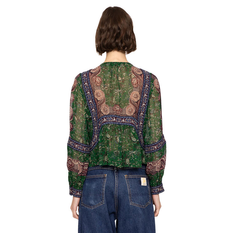 Melba Print Long Sleeve Top image number null