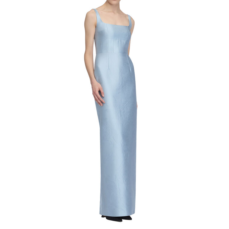 Megara Embossed Cloque Sleeveless Maxi Dress image number null