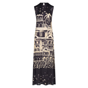 Cardinal Direction Sleeveless Ankle-Length Dress